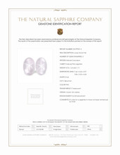 3.33 Ct.Tw.Total Carat Weight Pink Star Sapphire Pair from Ceylon (Sri Lanka) Scan Report