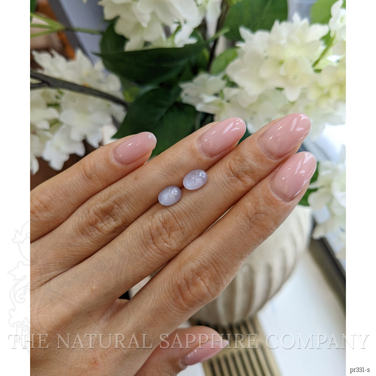 3.33 Ct.Tw. Pink Star Sapphire Pair from Ceylon (Sri Lanka)