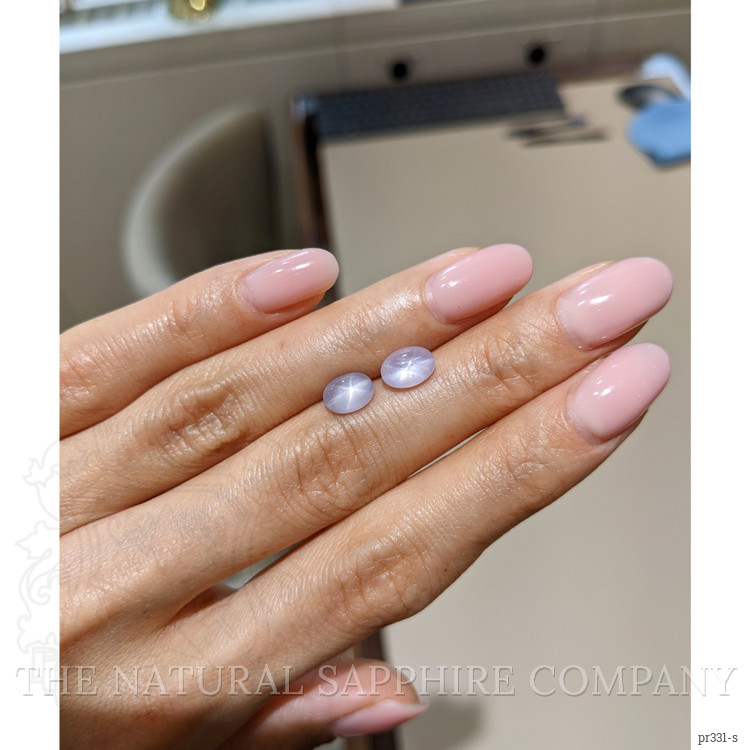 3.33 Ct.Tw. Pink Star Sapphire Pair from Ceylon (Sri Lanka)