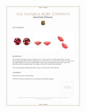 2.31 Ct.Tw.Total Carat Weight Ruby Pair from Mozambique Appraisal