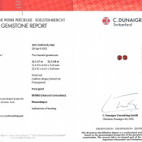 2.35 Ct.Tw.Total Carat Weight Ruby Pair from Mozambique Scan Report