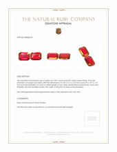 1.78 Ct.Tw.Total Carat Weight Ruby Pair from Mozambique Appraisal