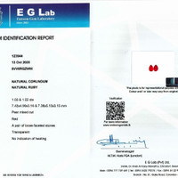 2.05 Ct.Tw.Total Carat Weight Ruby Pair from Mozambique Scan Report