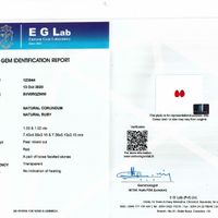 2.05 Ct.Tw.Total Carat Weight Ruby Pair from Mozambique Scan Report
