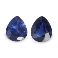 1.38 Ct.Tw.Total Carat Weight Blue Sapphire Pair from Ceylon (Sri Lanka) Video