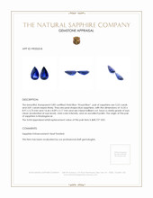 10.34 Ct.Tw.Total Carat Weight Blue Sapphire Pair from Madagascar Appraisal