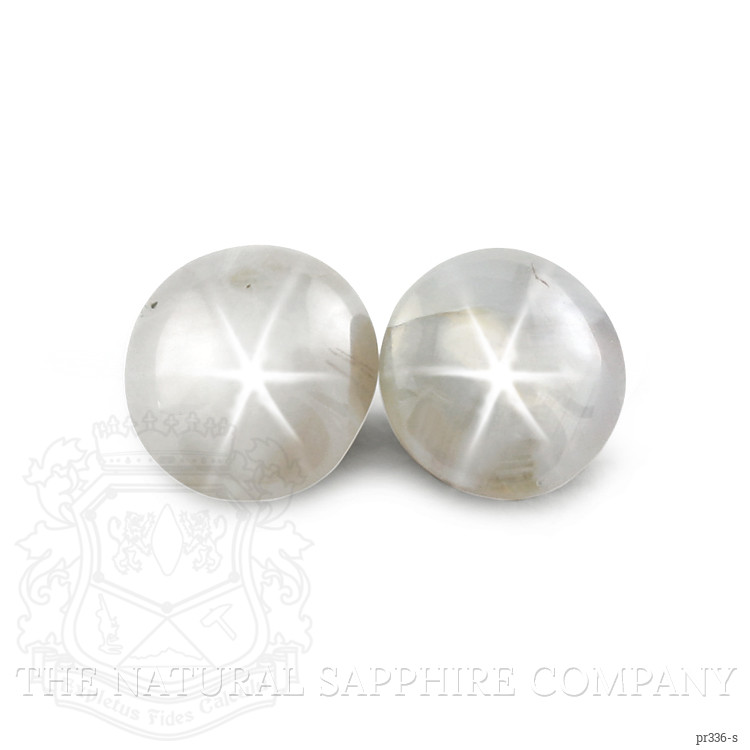5.41 Ct.Tw. Grey Star Sapphire Pair from Ceylon (Sri Lanka)