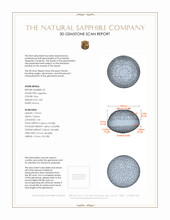 5.41 Ct.Tw.Total Carat Weight Grey Star Sapphire Pair from Ceylon (Sri Lanka) 3 D Scan Report