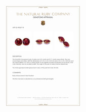 1.34 Ct.Tw.Total Carat Weight Ruby Pair from Burma (Myanmar) Appraisal