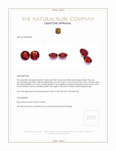 1.73 Ct.Tw.Total Carat Weight Ruby Pair from Burma (Myanmar) Appraisal