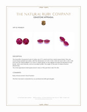 1.38 Ct.Tw.Total Carat Weight Pinkish Red Ruby Pair from Burma (Myanmar) Appraisal