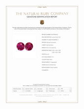1.38 Ct.Tw.Total Carat Weight Pinkish Red Ruby Pair from Burma (Myanmar) Scan Report