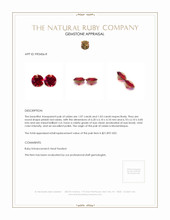 2.10 Ct.Tw.Total Carat Weight Ruby Pair from Mozambique Appraisal