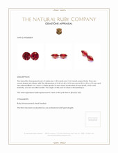 2.44 Ct.Tw.Total Carat Weight Ruby Pair from Mozambique Appraisal