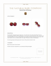 2.90 Ct.Tw.Total Carat Weight Ruby Pair from Mozambique Appraisal