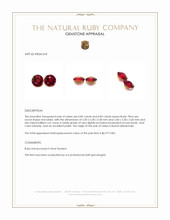 1.69 Ct.Tw.Total Carat Weight Ruby Pair from Burma (Myanmar) Appraisal