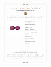 1.34 Ct.Tw.Total Carat Weight Pinkish Red Ruby Pair from Thailand Scan Report
