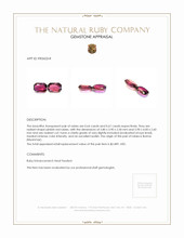 1.31 Ct.Tw.Total Carat Weight Ruby Pair from Burma (Myanmar) Appraisal
