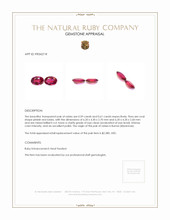 1.20 Ct.Tw.Total Carat Weight Ruby Pair from Burma (Myanmar) Appraisal