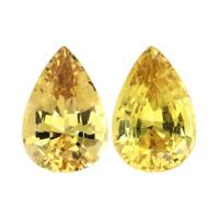 3.23 Ct.Tw.Total Carat Weight Yellow Sapphire Pair from Ceylon (Sri Lanka) Video