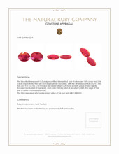 3.73 Ct.Tw.Total Carat Weight Ruby Pair from Burma (Myanmar) Appraisal