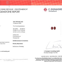 3.73 Ct.Tw.Total Carat Weight Ruby Pair from Burma (Myanmar) Scan Report