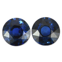 3.42 Ct.Tw.Total Carat Weight Blue Sapphire Pair from Thailand Video