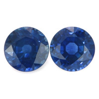 2.74 Ct.Tw.Total Carat Weight Blue Sapphire Pair from Thailand Video