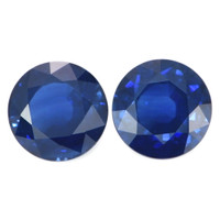 2.68 Ct.Tw.Total Carat Weight Blue Sapphire Pair from Thailand Video