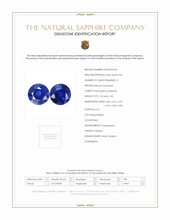 2.68&nbsp;Ct.Tw.Total Carat Weight Blue Sapphire Pair from Thailand Scan Report