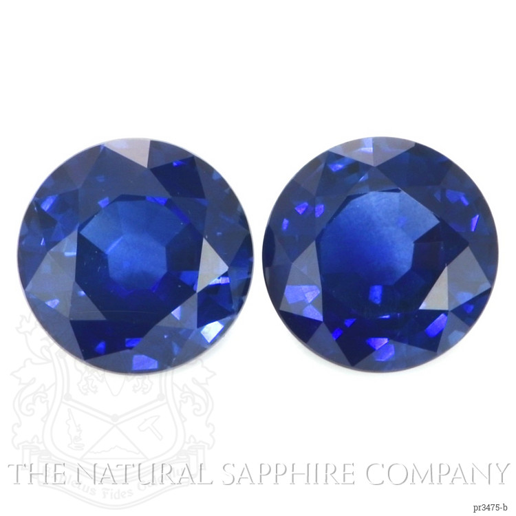 2.86 Ct.Tw. Blue Sapphire Pair from Thailand