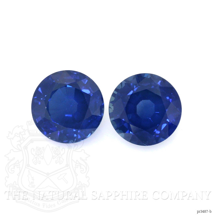 2.30 Ct.Tw. Blue Sapphire Pair from Thailand