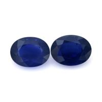 2.69 Ct.Tw.Total Carat Weight Blue Sapphire Pair from Thailand Video