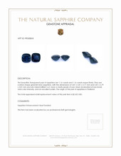 2.32 Ct.Tw.Total Carat Weight Sapphire Pair from Thailand Appraisal