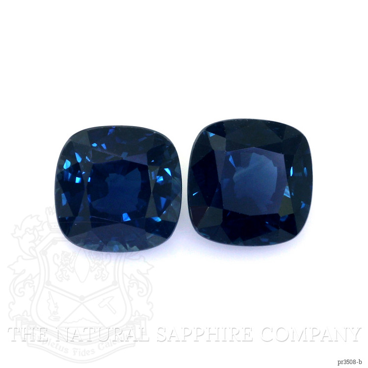 2.32 Ct.Tw. Greenish Blue Sapphire Pair from Thailand