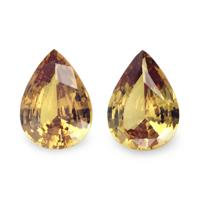 2.79 Ct.Tw.Total Carat Weight Yellowish Brown Sapphire Pair from Ceylon (Sri Lanka) Video
