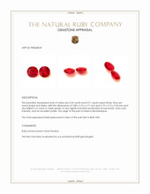 0.65 Ct.Tw.Total Carat Weight Ruby Pair from Mozambique Appraisal