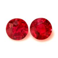 0.84 Ct.Tw.Total Carat Weight Ruby Pair from Mozambique Video