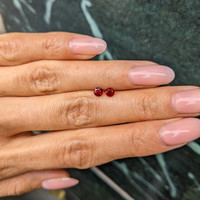 0.65 Ct.Tw.Total Carat Weight Ruby Pair from Mozambique Life Style