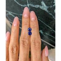 1.68&nbsp;Ct.Tw.Total Carat Weight Blue Sapphire Pair from Ceylon (Sri Lanka) Life Style