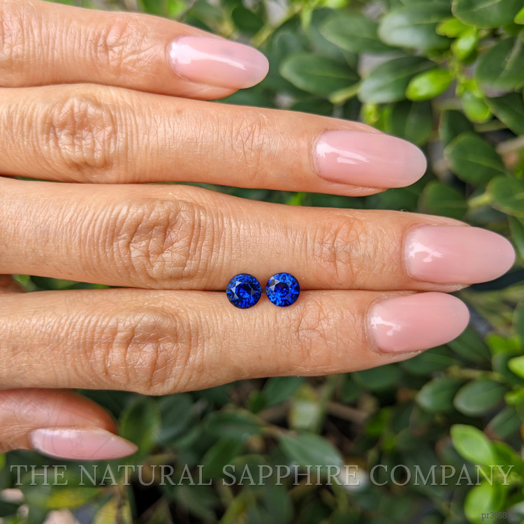 1.68 Ct.Tw. Blue Sapphire Pair from Ceylon (Sri Lanka)