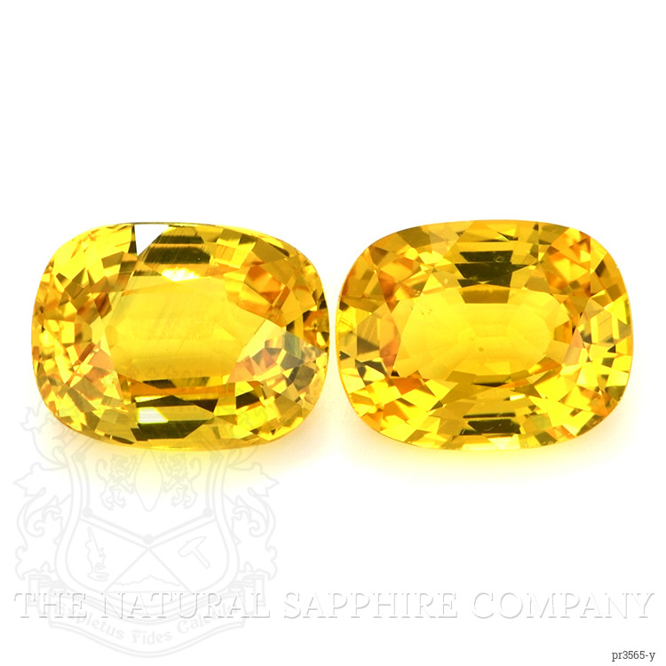 10.85 Ct.Tw. Yellow Sapphire Pair from Ceylon (Sri Lanka)