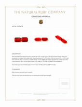 6.20 Ct.Tw.Total Carat Weight Ruby Pair from Mozambique Appraisal