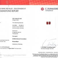 6.20 Ct.Tw.Total Carat Weight Ruby Pair from Mozambique Scan Report