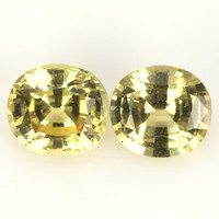 2.90 Ct.Tw.Total Carat Weight Yellow Sapphire Pair from Ceylon (Sri Lanka) Video
