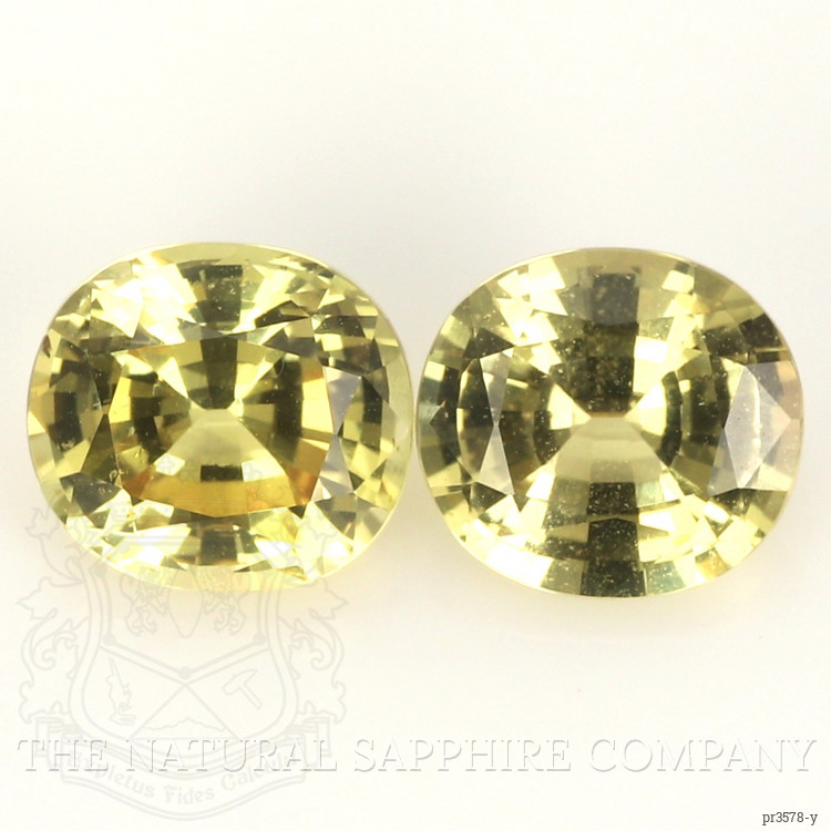 2.90 Ct.Tw. Yellow Sapphire Pair from Ceylon (Sri Lanka)