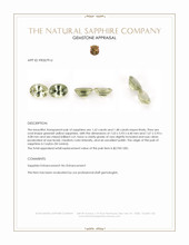 3.10 Ct.Tw.Total Carat Weight Greenish Yellow Sapphire Pair from Ceylon (Sri Lanka) Appraisal