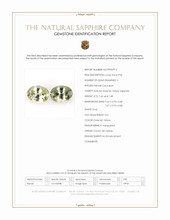 3.10 Ct.Tw.Total Carat Weight Greenish Yellow Sapphire Pair from Ceylon (Sri Lanka) Scan Report