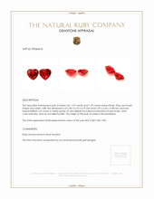 2.88 Ct.Tw.Total Carat Weight Ruby Pair from Mozambique Appraisal