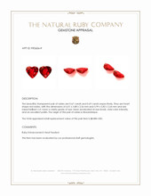 1.36 Ct.Tw.Total Carat Weight Ruby Pair from Mozambique Appraisal